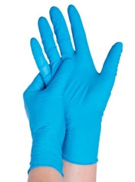 AMPri blue Eco-Plus puderfreier Nitril-Untersuchungshandschuh