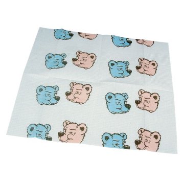Happy Kids Kinder-Patientenservietten weiß mit Bärchendruck (33 x 35 cm) (50 Stück)