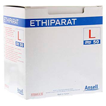 Handschuhe -ETHIPARAT- steril paarweise verpackt, puderfrei (Gr. L) (50 Paar)
