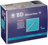 BD Micro Fine + 1,0 ml, U-100, Ins.Spr. (12,7 mm)