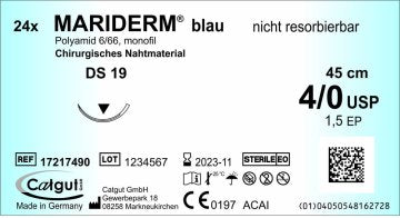 Catgut Nahtmaterial MARIDERM® blau