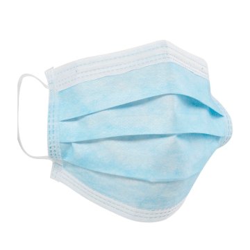 Mundschutz mit Ohrschlaufen und Nasenbügel Typ II blau EN14683:2019 (50 Stück)