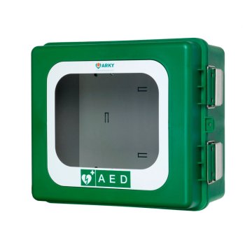 ARKY outdoor AED Wandschrank mit Alarm und Heizelement, 24 V-Netzteil (34 x 40 x 20 cm)
