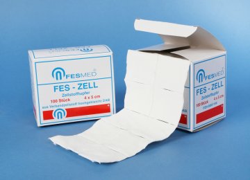 Zellstofftupfer FES-ZELL unsteril (4 x 5 cm) (100 Stück)