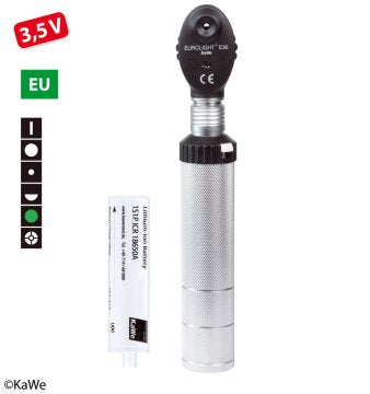 Ophthalmoskop Eurolight E36 3,5 V XH Griff C inkl. Akku Li-Ion Tasche