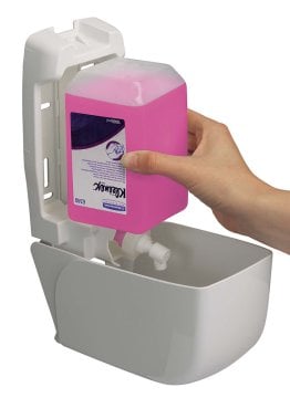 Aquarius Spender für 1 Liter, Kunststoff, weiß, H23,5 x B11,6 x T11,4cm