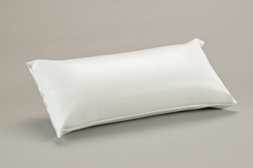 Nackenkissen, 40x18x10 cm, weiß, mit Kunstlederbezug – Dr. Paul Koch GmbH