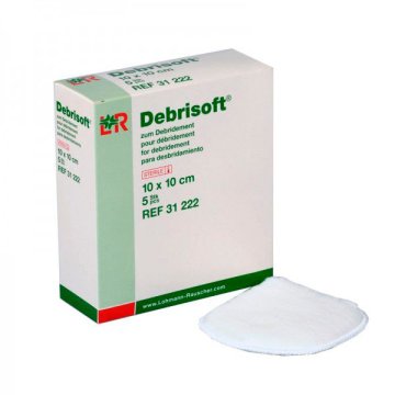 Debrisoft Pad Wundbettvorbereitung Spezialkompresse einzeln steril (10 x 10 cm) (5 Stück)