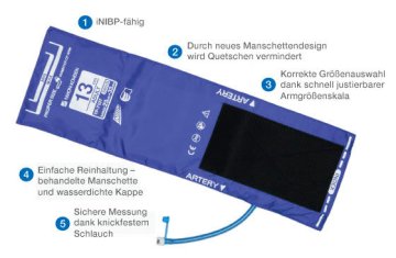 Yawara Blutdruckmanschette Erwachsene 13 cm, Armumfang 23-33 cm