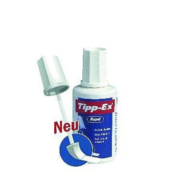 Tipp-Ex Korrekturflüssigkeit Rapid 8119143 Schnelltrocknend Weiß (25 ml)