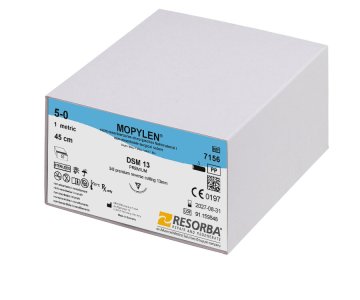 MOPYLEN blau 5/0 DSM13 45 cm (36 Stück)