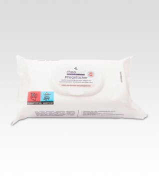 rheomed Pflegetücher reinigende Hautpflegetücher im Flowpack mit Clipverschluß (17 x 20 cm) (80 Stück)