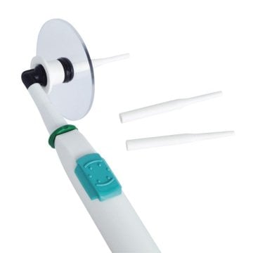 Otoscillo Nachrüstsatz professional, 1 Handgriffadapter mit automatischer Rücklaufsperre, Spritzschutzteller, 100 Einmaldüsen