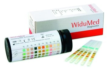 WiduMed Urinteststreifen, 10 Parameter inkl. Leuko (100 Stück)