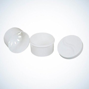 PP Zahnprothesenbecher, weiß mit Einsatz