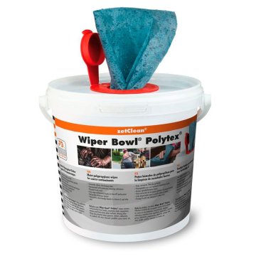 Wiper Bowl Polytex, 72 Feuchte Reinigungstücher, Spendereimer