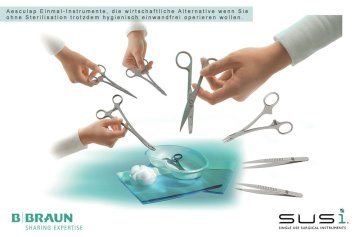 Feine Schere SUSI spitz/spitz Einmal-Instrument steril (110 mm) (20 Stück)