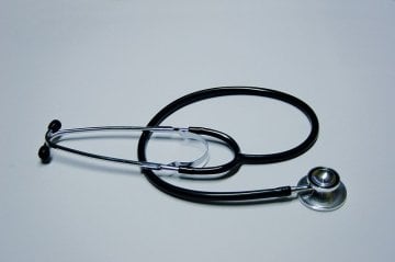 Med Comfort Doppelkopf Stethoskop Schwarz Robustes Medizinisches Stethoskop