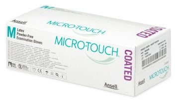 Micro Touch Coated U.-Handschuhe Latex puderfrei [Gr. M] [100 Stück]