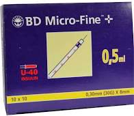 Spritzen Micro-Fine U40 Nadellänge 8 mm (0,5 ml)