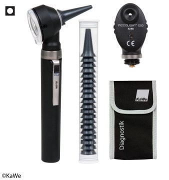 KaWe PICCOLIGHT Otoskop Ophthalmoskop-Set Mit 1 Otoskop-Kopf Und 1 Ophthalmoskop-Kopf Mit Blende 2,5 Volt Batteriegriff – KIRCHNER & WILHELM GmbH + Co. KG / Kawe