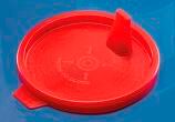 Schnappdeckel zu Urinbecher rot (1000 Stück)