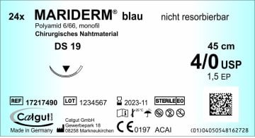 Catgut Nahtmaterial MARIDERM® blau