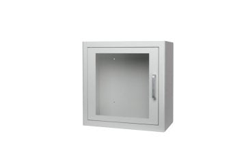 Metallschrank AED mit Alarm weiß (38 x 38 x 20 cm)