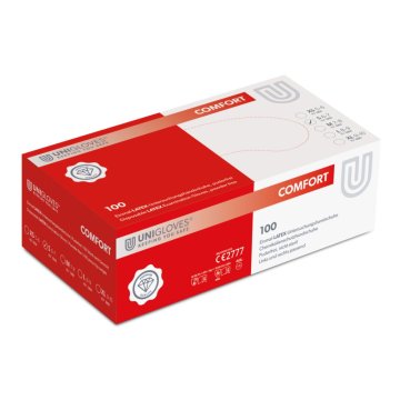 Unigloves puderfreie Latex-Untersuchungshandschuhe Comfort
