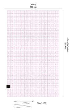 EKG-Papier Cardioline ECG 100+ 180 Blatt (100 mm x 150 mm) (20 Stück)