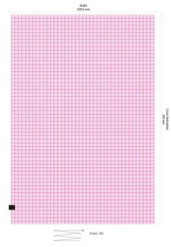 EKG-Papier Cardioline ECG200+ 180 Blatt (210 mm x 295 mm) (10 Stück)