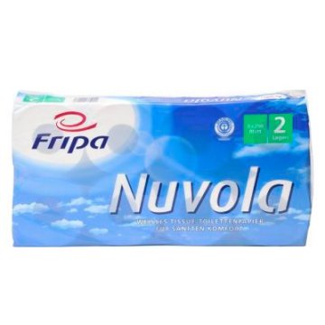Toilettenpapier Nuvola,, Blatt 2-lagig (10 x 12 cm) (8 x 250 Stück)