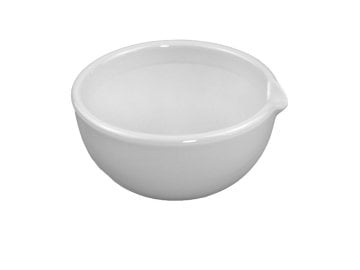 Hecht Mörserschale aus Porzellan mit Ausguß