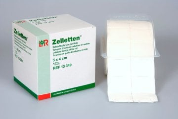Zelletten Tupfer, im Folienbeutel, 2 Rollen mit 500 Stück (5 x 4cm) (2x500 Stück)
