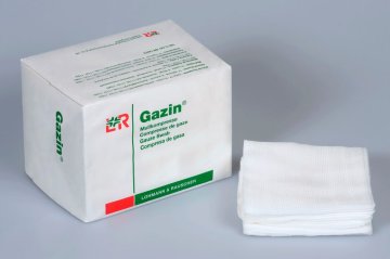 Gazin Kompresse, unsteril, 8-fach, 17-fädig [7,5 x 7,5cm] [100 Stück]