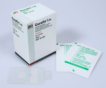 Curafix i.v. soft steril Kanülenfixierpflaster (6 x 7,5cm) (50 Stück)