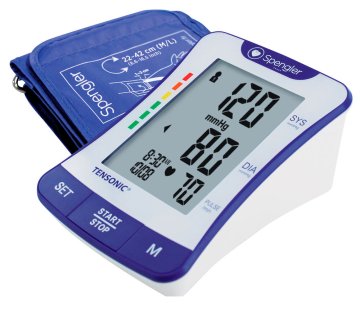 Tensonic Oberarm-Blutdruckmessgerät elektrisch blaue Erwachsenen-Manschette Gr. M/L