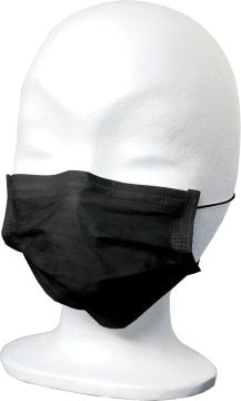 FM Comfort Mundschutz 3 lagig mit Elastikbänder schwarz (50 Stück)
