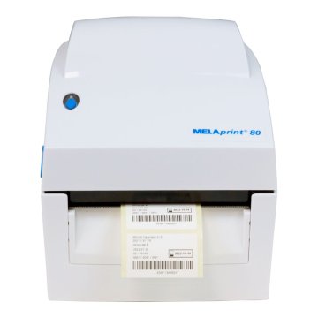 MELAprint 80 Barcode-Etikettendrucker inkl. Netzwerkkabel, USB-Kabel und 1 Rolle Etiketten
