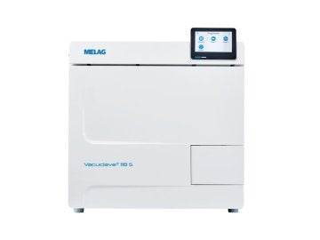 Pro 118 S Paket bestehend aus 1x Vacuclave 118 S, 1x Halterung A Plus, 3x Tablett, 1x MELAControl Typ 5 Indikator