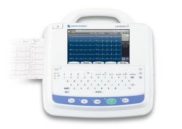 CardiofaxS 12-Kanal-EKG 2250 mit 3/6 Kanal Ausdruck 7 Zoll Display Batterie Papier Patientenkabel Extremitäten Klammern Brustwand-Elektrode
