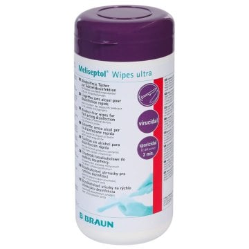 Meliseptol Wipes ultra, Dose mit 100 Desinfektionstüchern