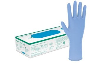 Vasco Guard long Nitril, puderfrei, latexfrei, unsteril, lange Stulpe, blau, Untersuchungshandschuhe [Gr. L] [100 Stück]