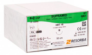 SUPRAMID schwarz 4/0 HRT18 50 cm (36 Stück)