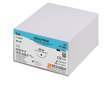 RESOPREN blau 3/0 DS24 45 cm (36 Stück)