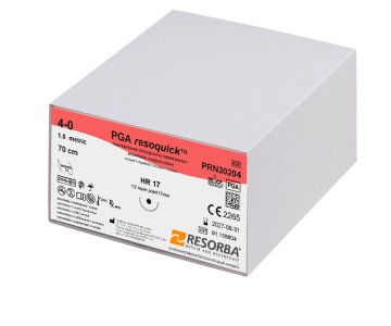 PGA-resopuick ungefärbt 4/0 HR17 70 cm (24 Stück)