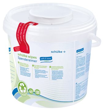 Schülke Wipes Safe & Easy Bagless System, Eimer Mit Je 130 Tüchern (6 Stück)