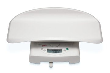 seca 384 Elektronische Säuglingswaage mit Zweitnutzung als Flachwaage für Kinder, Tragkraft: 20 kg, Teilung 10g < 10kg > 20g