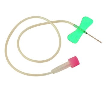 SURFLO Perfusionsbesteck mit Flügelkanüle 18 G x 30 cm pink [50 Stück]
