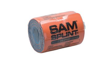 SAM Splint Universalschiene, orange/blau gerollt (11 x 91 cm)
